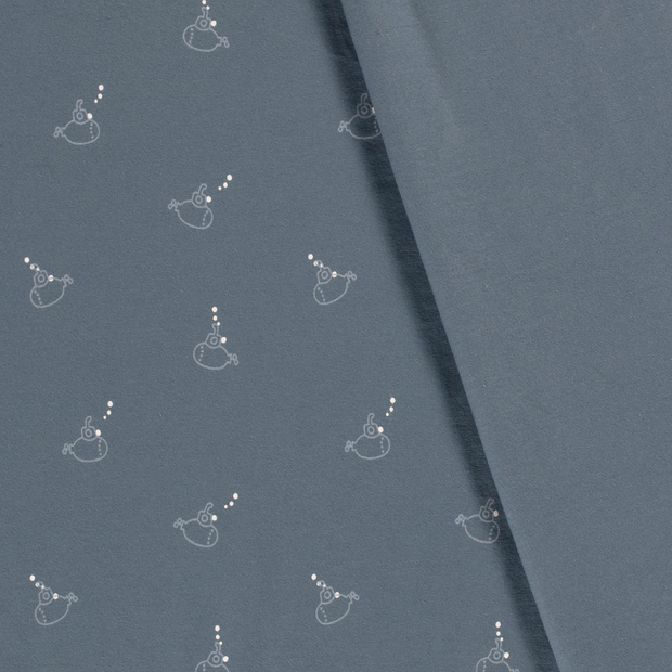 Jersey fabric Nature dyed and printed 