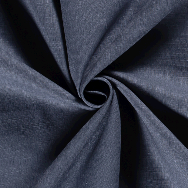Linen fabric Unicolour Indigo