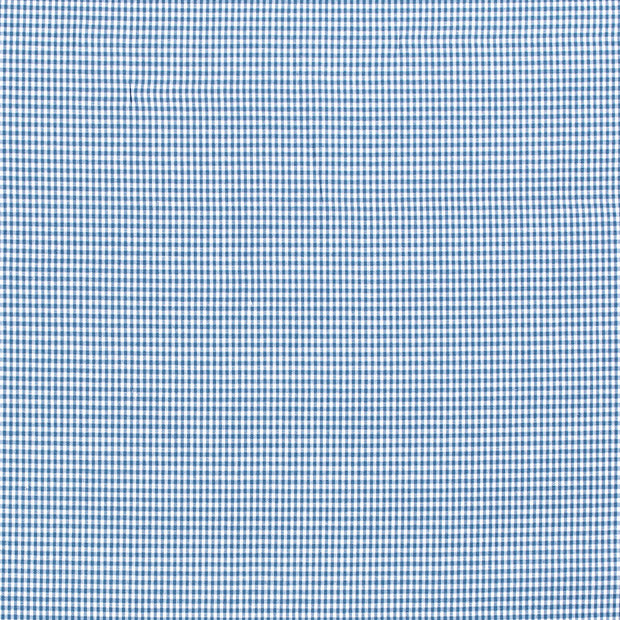 Baumwolle Popeline fabrik Karo's Indigoblau