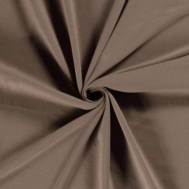 Knitted Waffle fabric Brown Taupe 