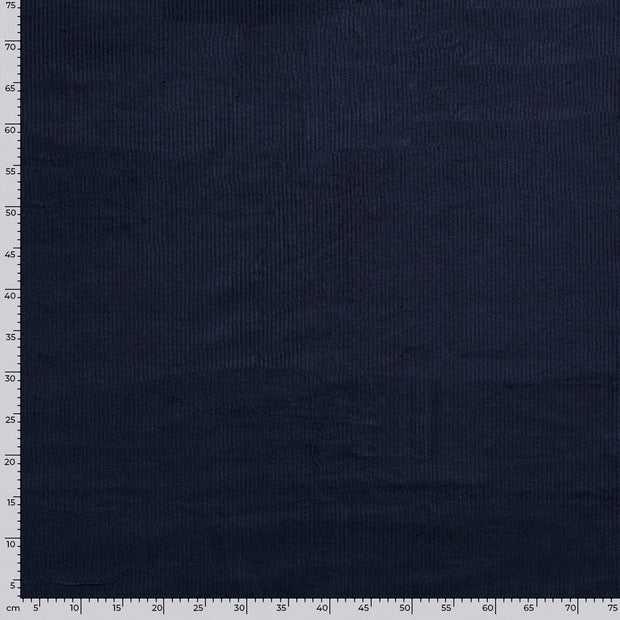 Jumbo Corduroy Stretch 6w stof Effen Marine