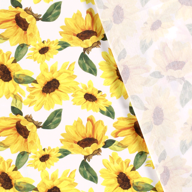 Cotton Poplin fabric Flowers printed 