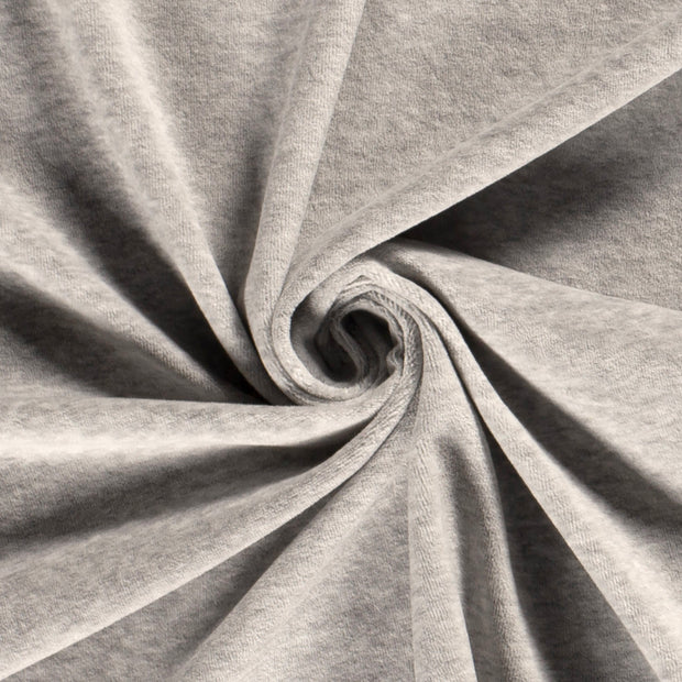 Nicky velours fabric Unicolour Light Grey