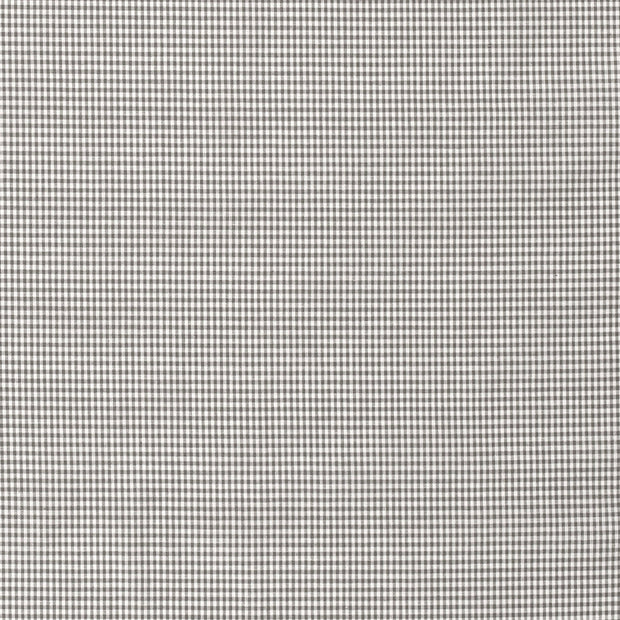 Cotton Poplin fabric Checks Dark Grey