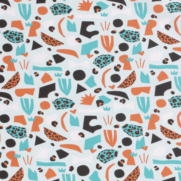 Jersey fabric Abstract Mint