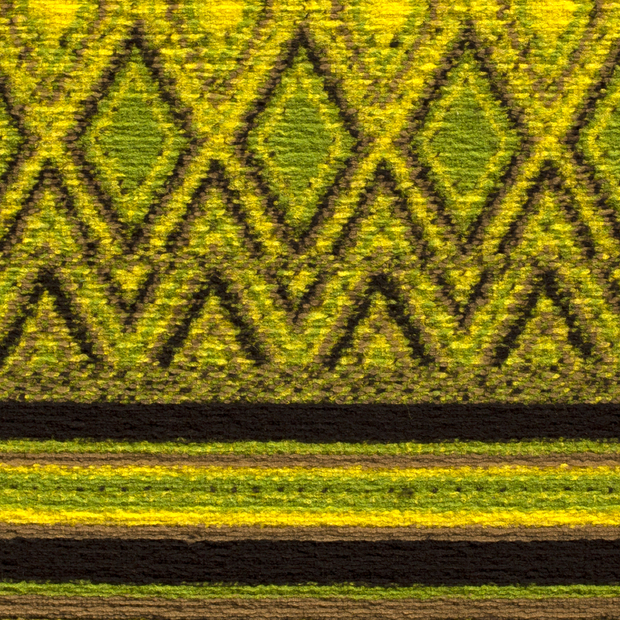 Heavy Knit fabric Abstract Green