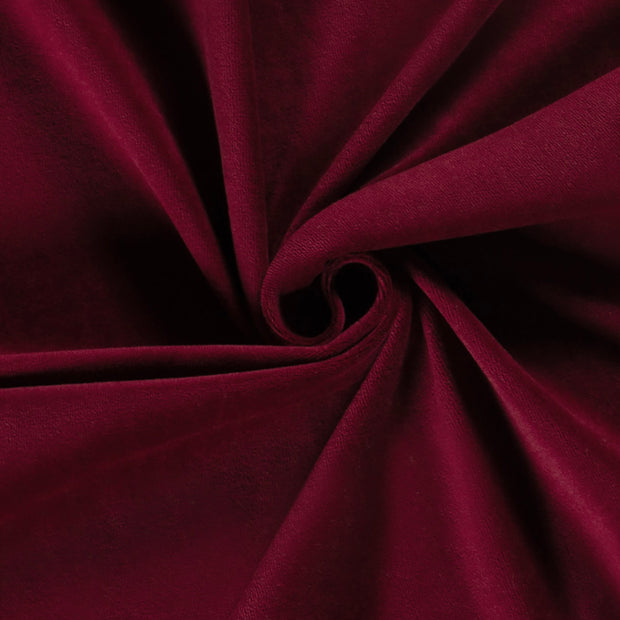 Nicky velours fabric Unicolour Bordeaux