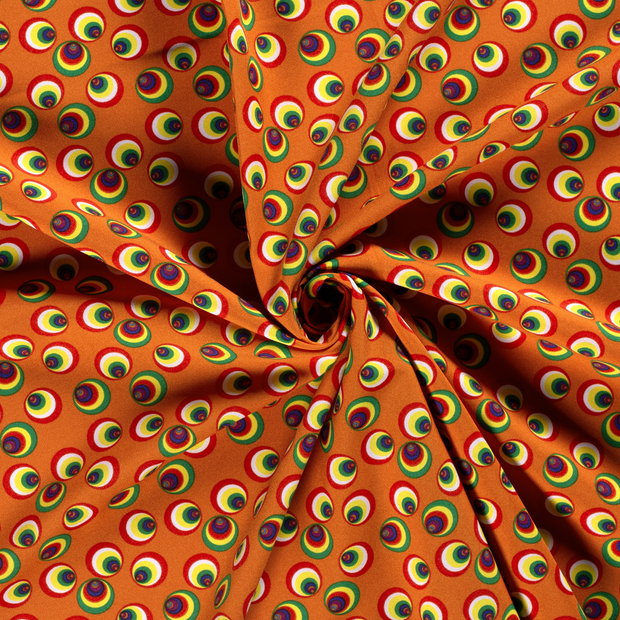 Power Stretch fabric Orange printed 