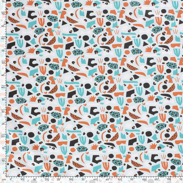 Jersey fabric Abstract Mint