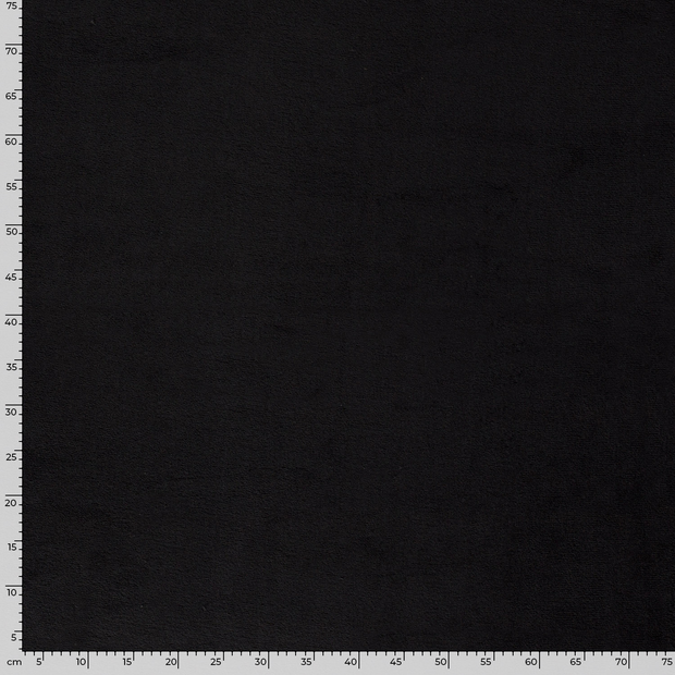 Coral Fleece fabric Unicolour Black