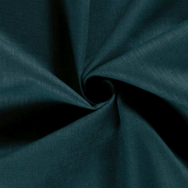 Linen fabric Unicolour Petrol