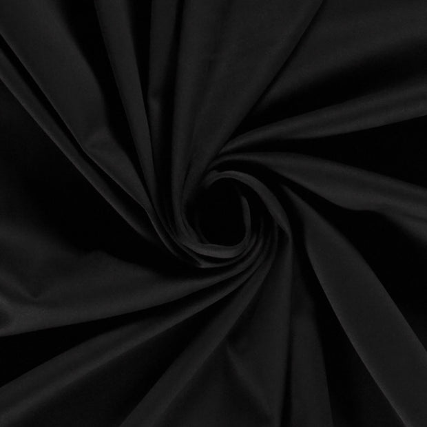 Suede leather fabric Unicolour Black