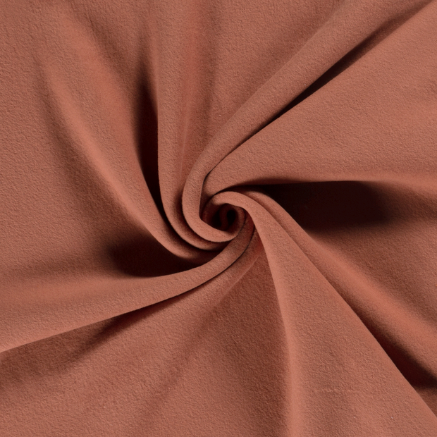 Cotton Fleece fabric Redwood brushed 