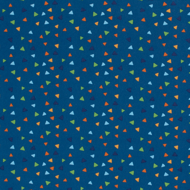 Cotton Jersey fabric Triangle Indigo