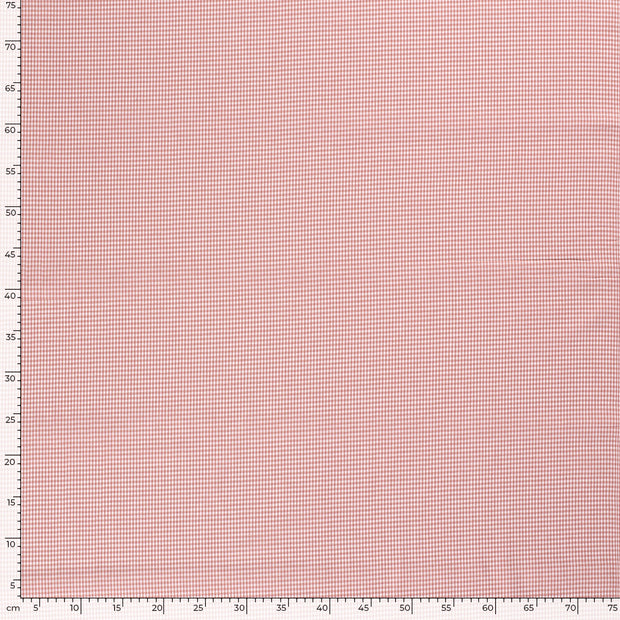 Cotton Poplin fabric Checks Pink