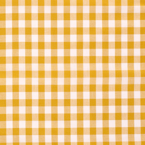 Cotton Poplin fabric Checks Oker