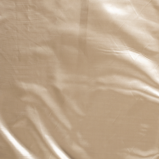 Satin fabric Beige shimmering 
