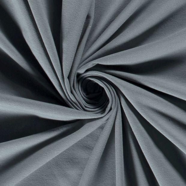 Jersey fabric Unicolour Steel Blue