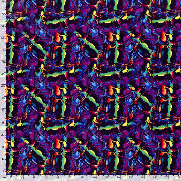 Polyester Jersey fabric Abstract Navy