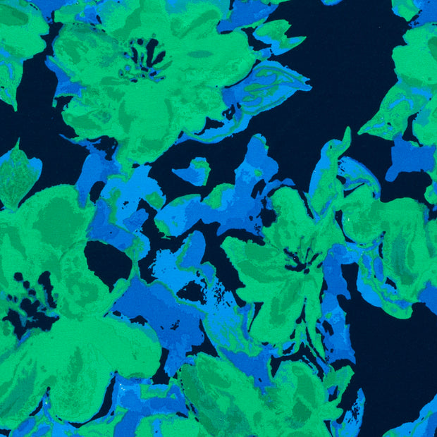 Viscose Jersey fabric Abstract Navy