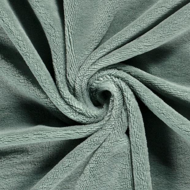 Polaire de Bambou tissu Unicolore Menthe foncée