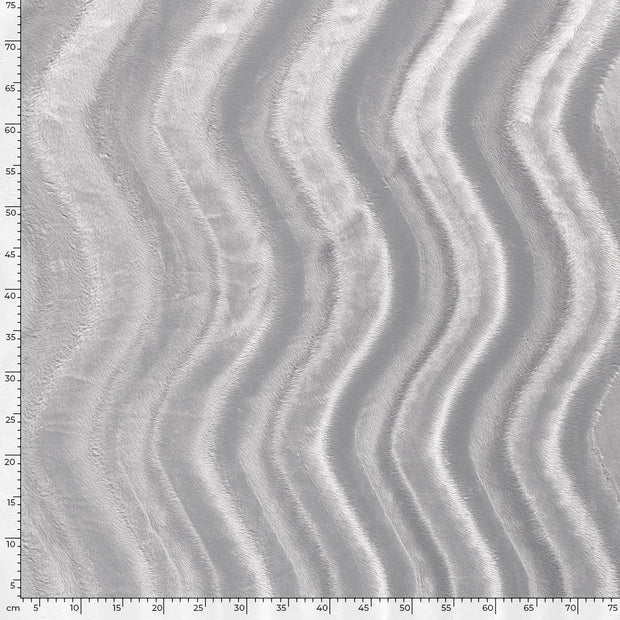 Velours fabric Unicolour Light Grey