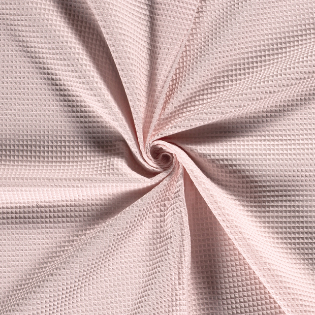 Waffle piqué fabric Light Pink 