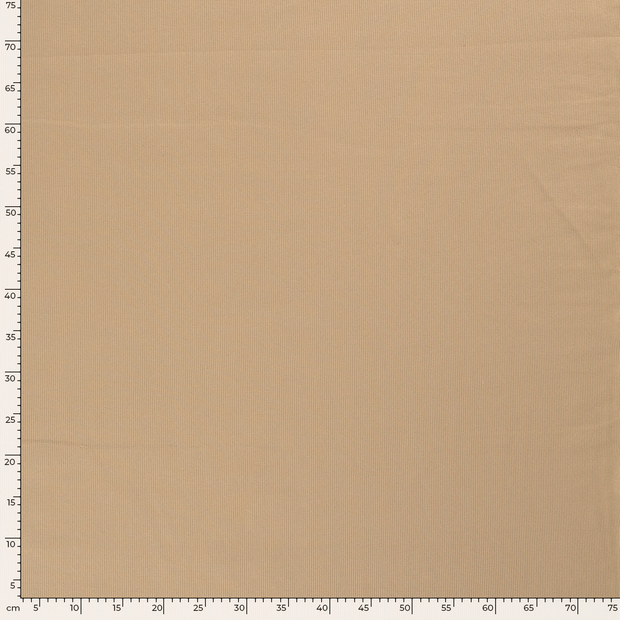 Rib Jersey fabric Unicolour Camel