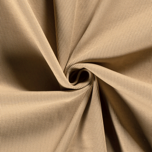 Rib Jersey fabric Unicolour Camel