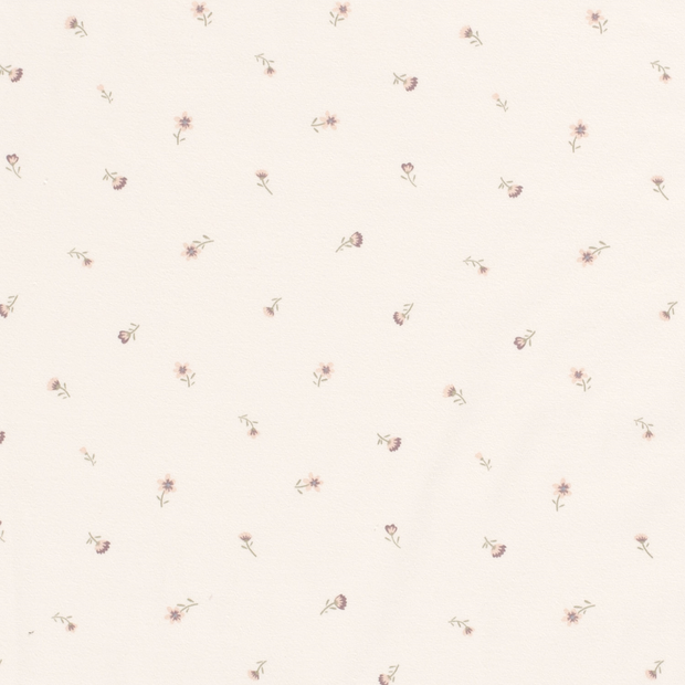 Jersey fabric Flowers Off White