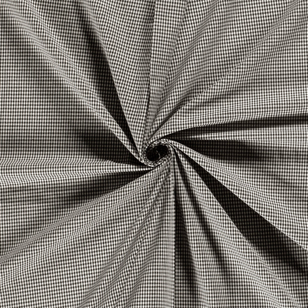 Cotton Poplin fabric Black yarn dyed 