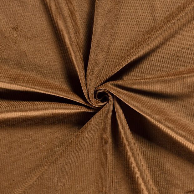 Jumbo Cord Stretch 6w fabric Brown 