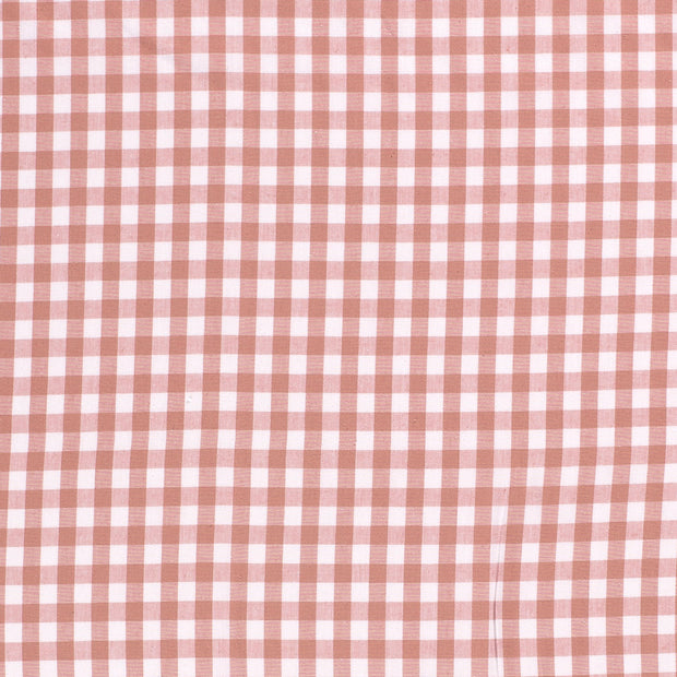 Cotton Poplin fabric Checks Pink