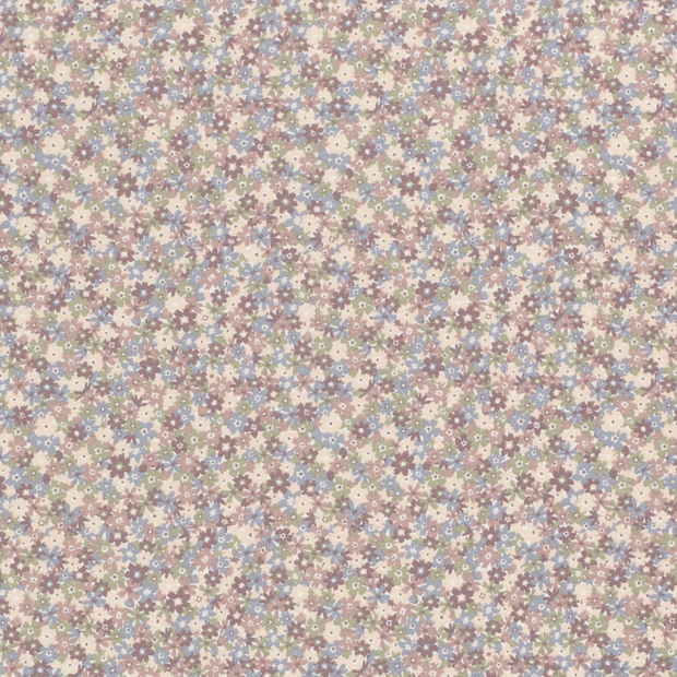 Jersey fabric Flowers Off White
