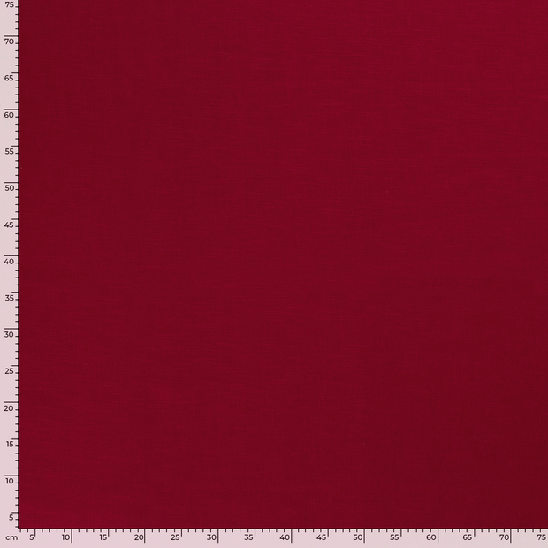 Linen fabric Unicolour Dark Red