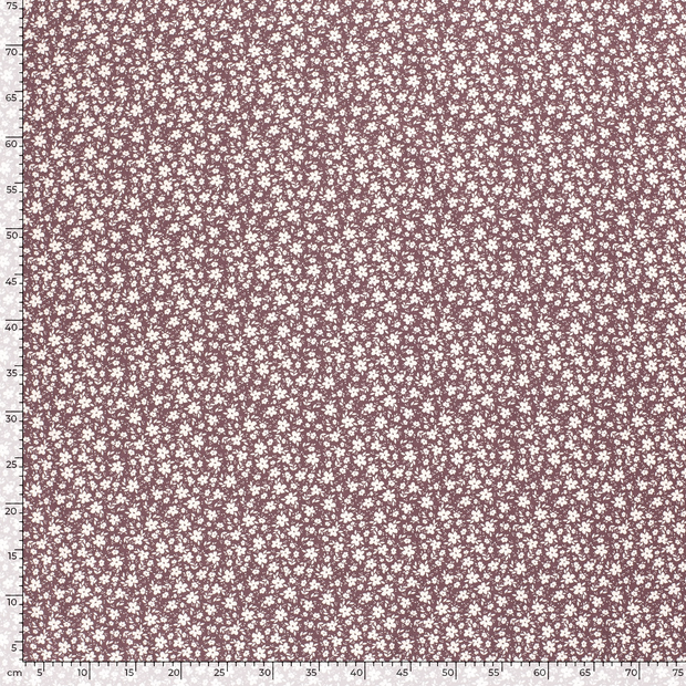 Jersey fabric Flowers Lila