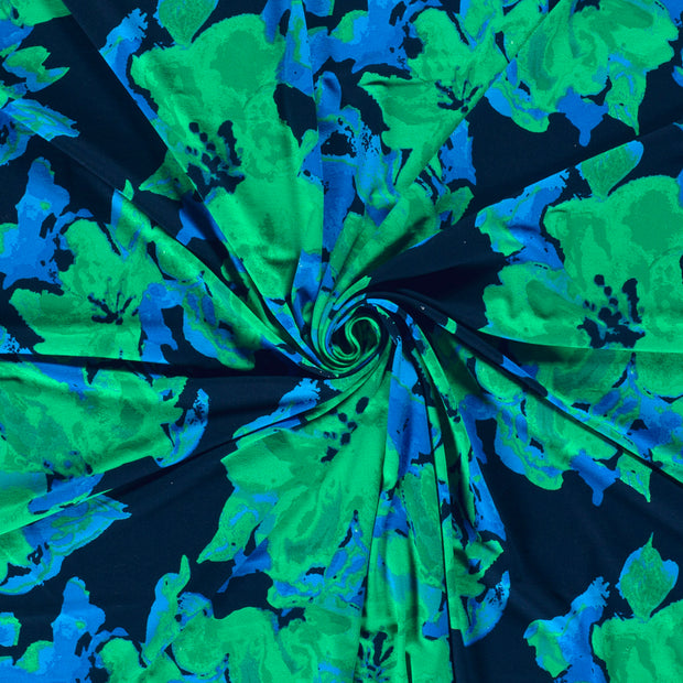 Viscose Jersey fabric Navy printed 