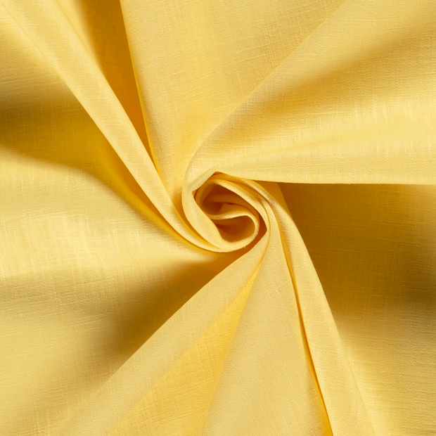 Lin tissu Unicolore Jaune