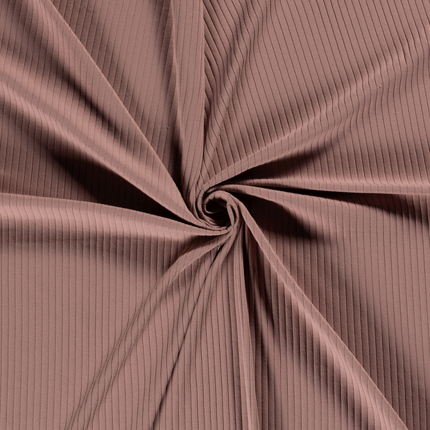 Rib Jersey fabric Light Mauve 