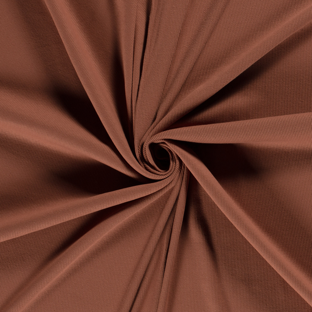 Rib Jersey fabric Redwood 