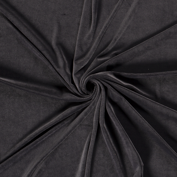 Terciopelo tela Gris oscuro 