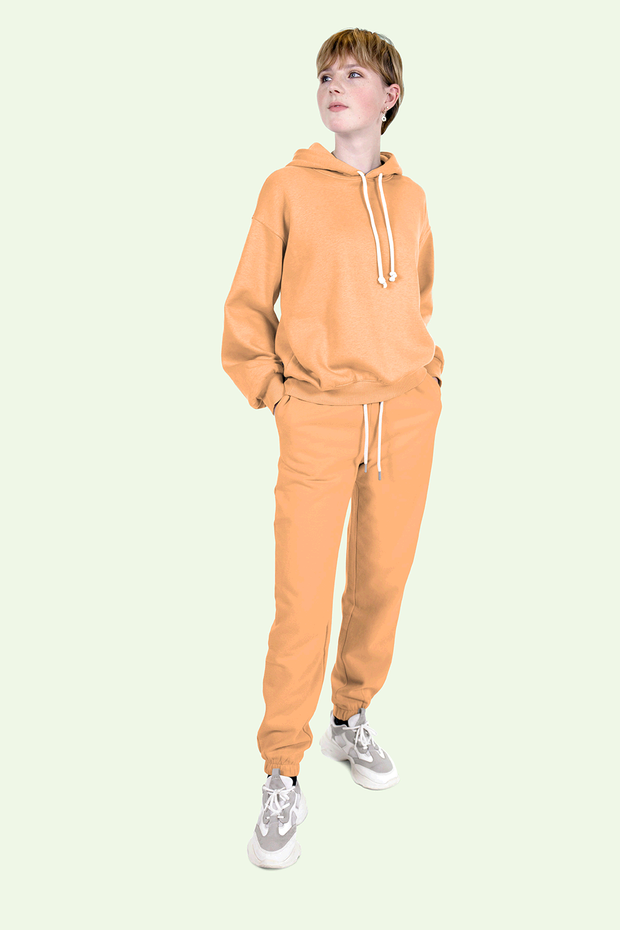 Jogging fabric Unicolour Peach
