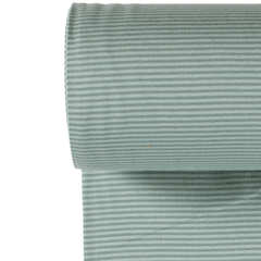 Cuff Material Yarn Dyed Stripes Dark Mint