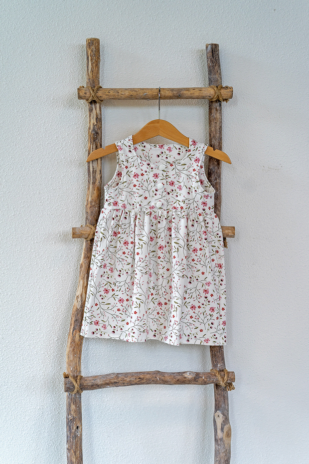 Jersey fabric Flowers Off White