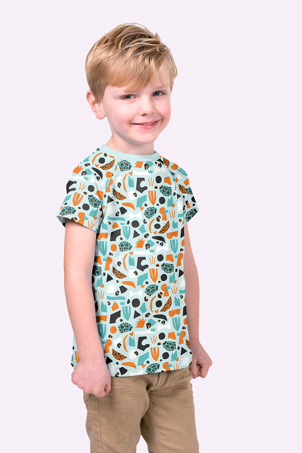 Jersey fabric Abstract Mint