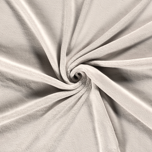 Coral Fleece fabric Light Grey 