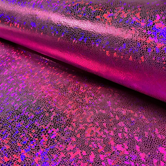 Lamé foiled Snakes Fuchsia