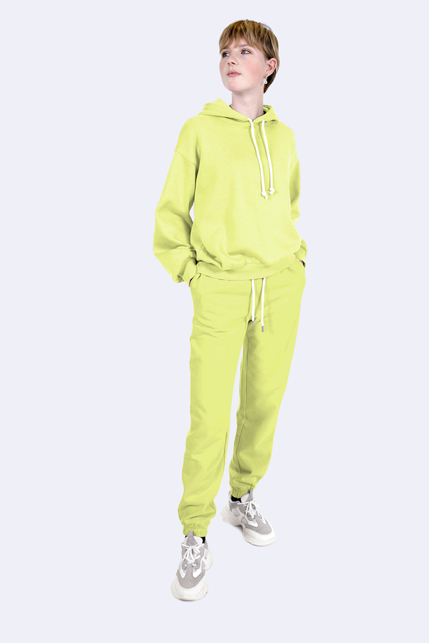 Jogging fabric Unicolour Lime Green