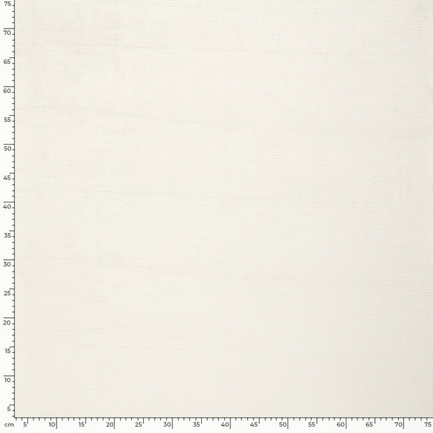 Nicky Velours Rib fabric Unicolour Optical White