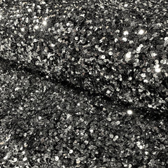 Velvet Sequins Unicolour Silver
